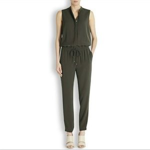 Vince olive sleeveless jumpsuit